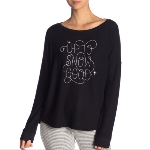 Free Press Up To Snow Hacci Brushed Crew Top - Picture 1 of 4